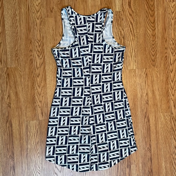 MAHI GOLD Classic print navy white dress Size Small - Picture 3 of 3